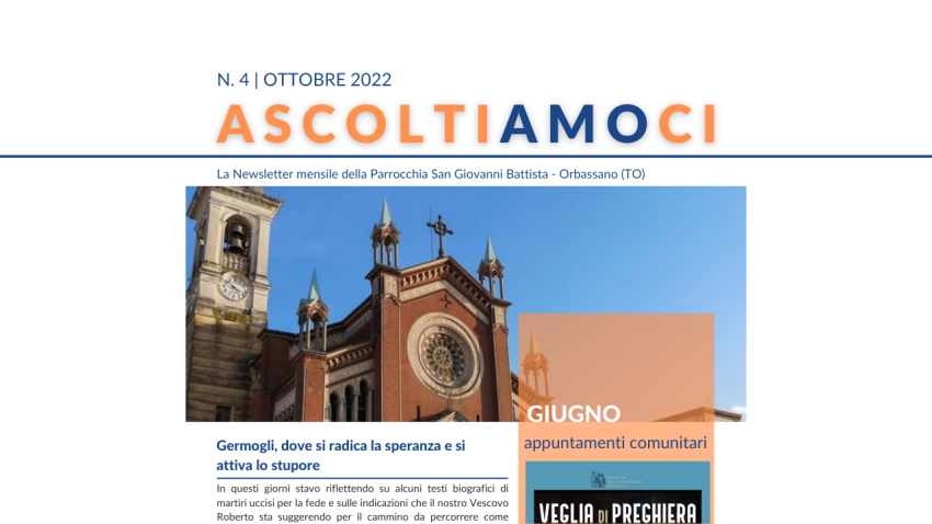 Newsletter n. 4 - Ottobre 2022 Parrocchia San Giovanni Battista Orbassano
