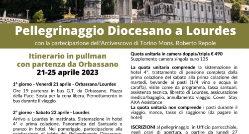 Pellegrinaggio Parrocchiale a Lourdes 21-25 aprile 2023