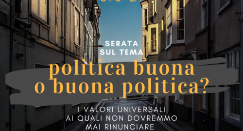 “Politica buona o buona politica?” Incontro con Ermis Segatti giovedì 27 aprile 2023