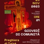 Giovedì di Comunità Preghiera di Taizé 23 novembre 2023 Parrocchia San Giovanni Battista Orbassano