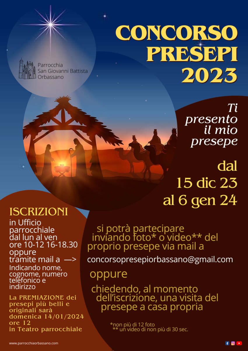 Concorso Presepi 2023 Parrocchia San Giovanni Battista Orbassano